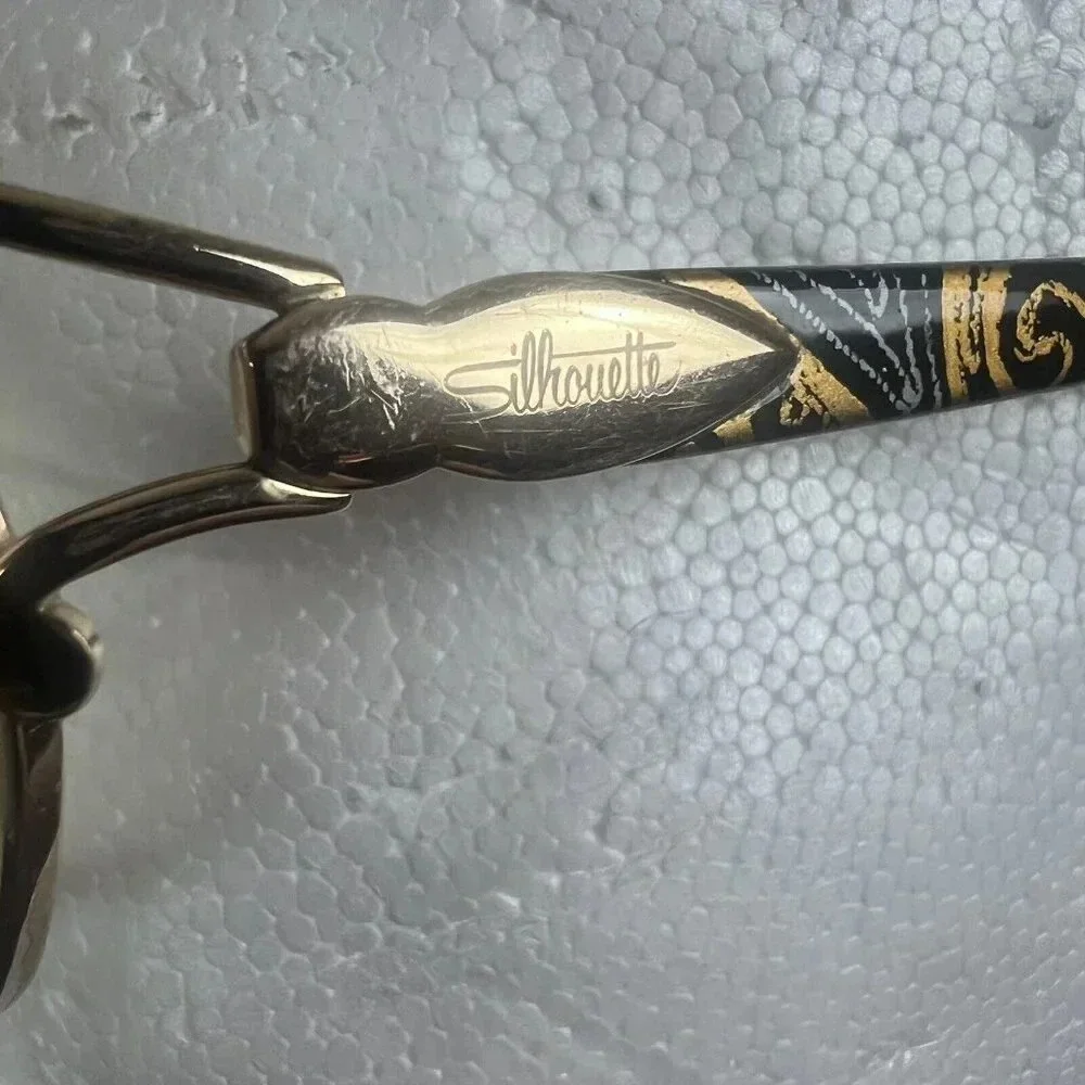 Vintage Silhouette M6264 Oval Glasses FRAME ONLY Women Tribal‎ Gold 56/17/135